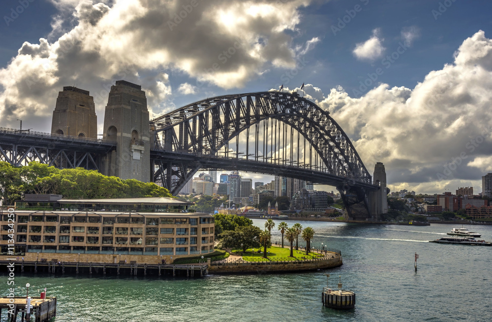 Sydney harbour bridge in daylight