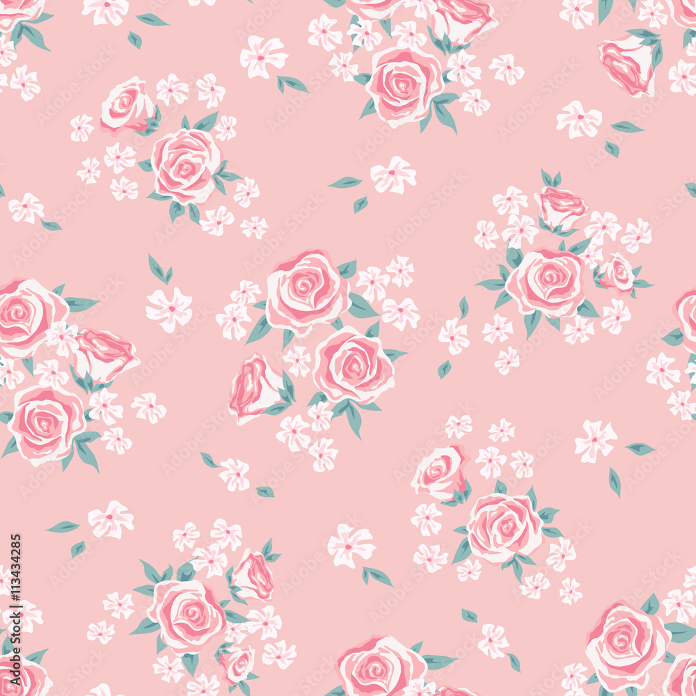 Rose seamless pattern Rose seamless pattern