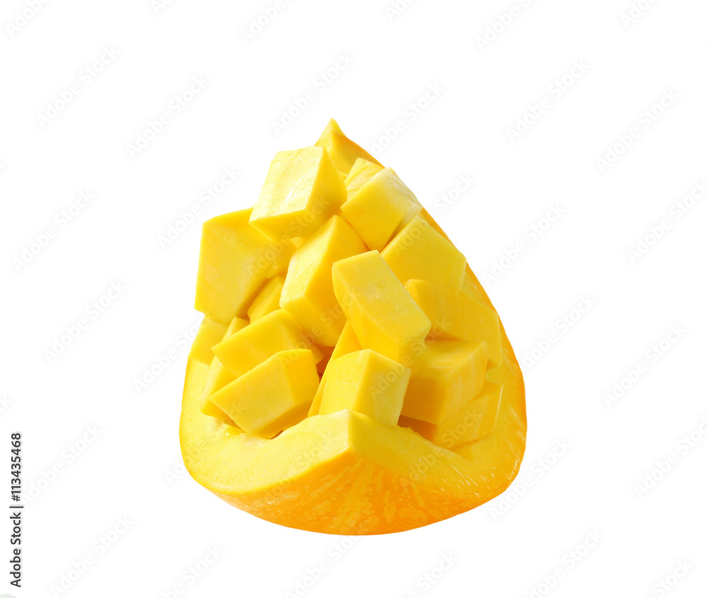 diced yellow pumpkin diced yellow pumpkin