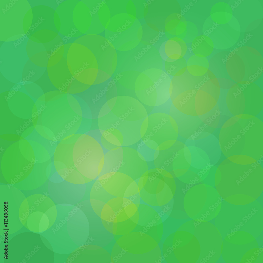 Green abstract circle lights vector bokeh background. Green abstract circle lights vector bokeh background.