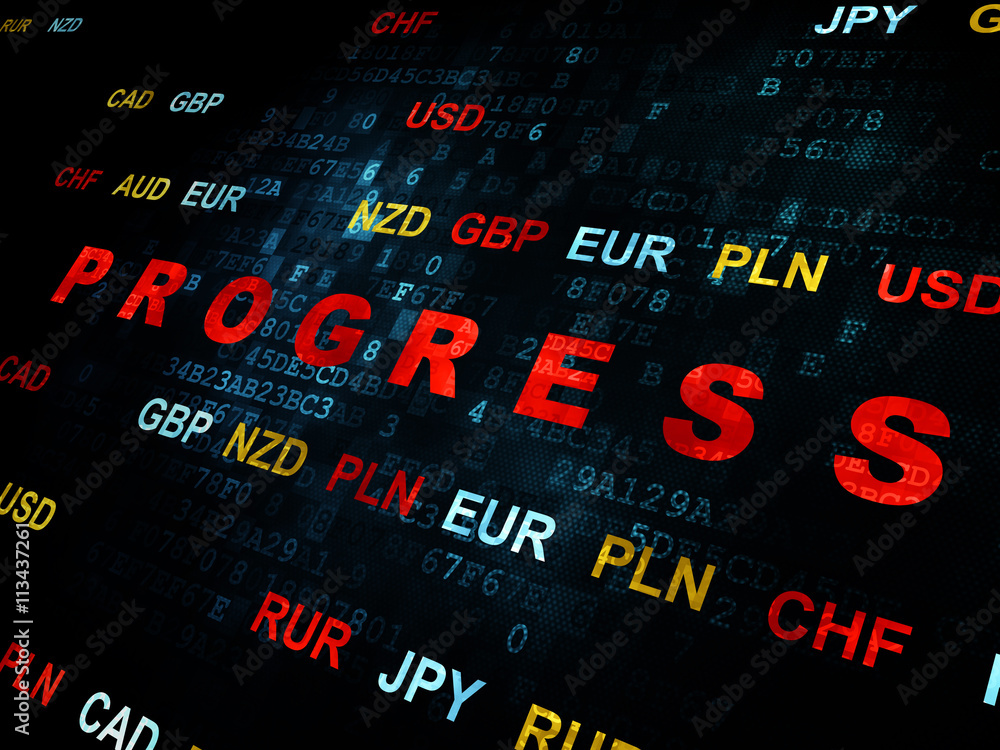 Finance concept: Progress on Digital background Finance concept: Progress on Digital background