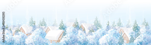 Vector winter landscape.