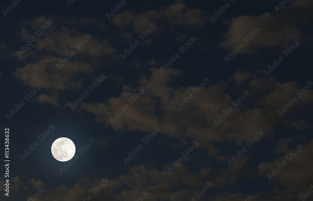 Night sky with moon and clouds Night sky with moon and clouds