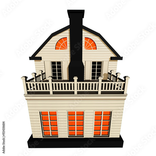 Bild auf Leinwand halloween maison hantée
