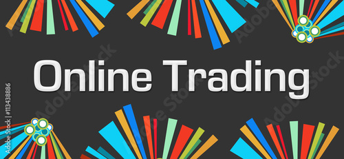Online Trading Dark Colorful Elements 