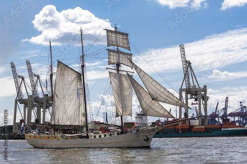 Historisches Segelschiff im Hamburger Hafen