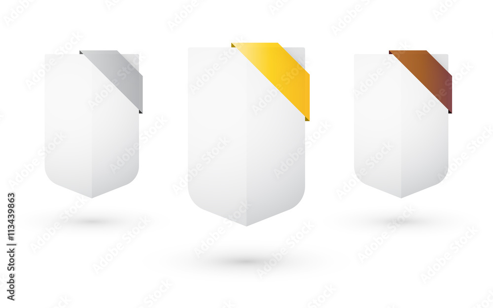 empty sign with banner label silver gold bronze empty sign with banner label silver gold bronze