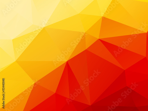 low poly geometric orange background