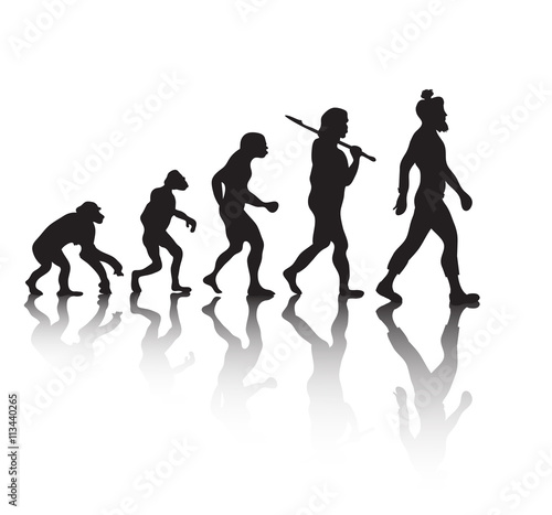 evolution of men's fashion, hipster vector illustration