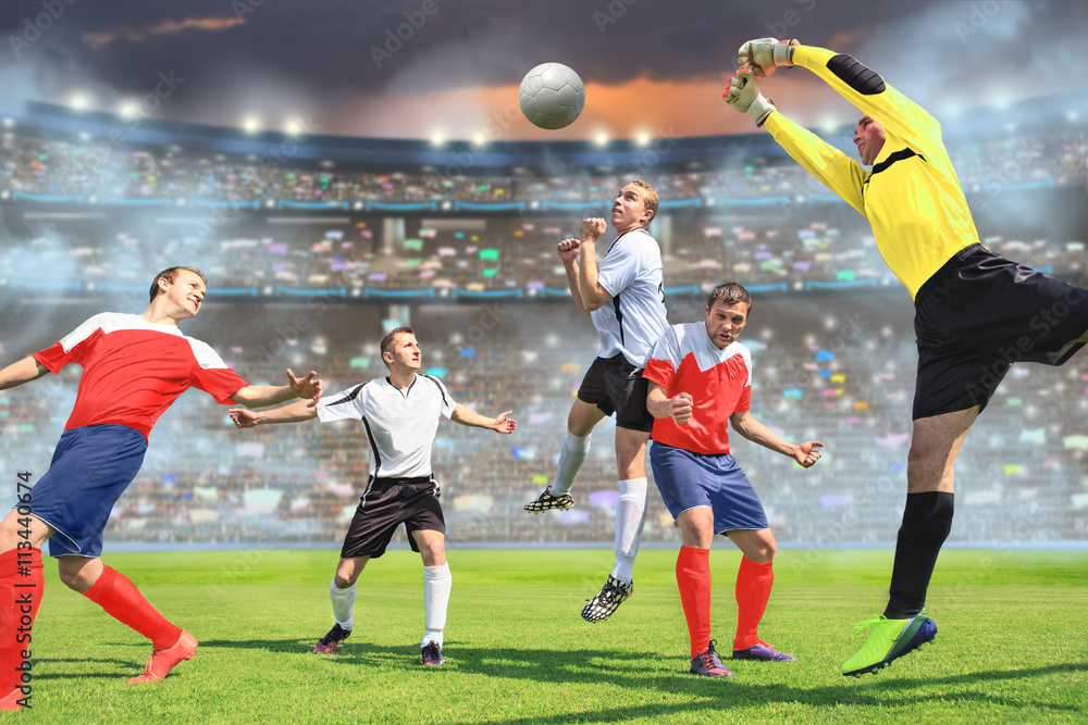 Naklejka premium the soccer game