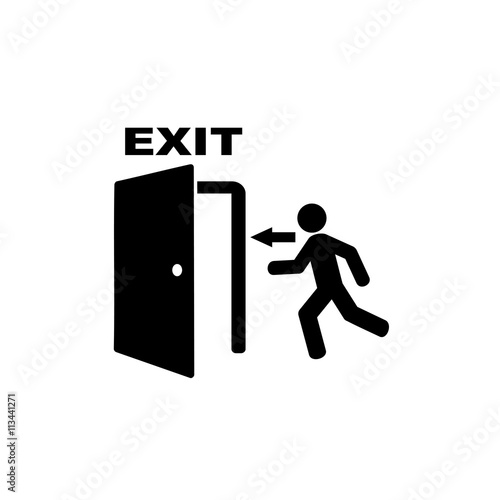 Emergency exit simple icon