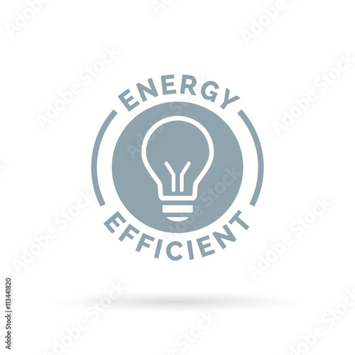 Energy efficient eco icon lightbulb symbol design. Vector illustration.