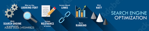 
SEARCH ENGINE OPTIMIZATION (SEO) Vector Flat Style Graphic Notes