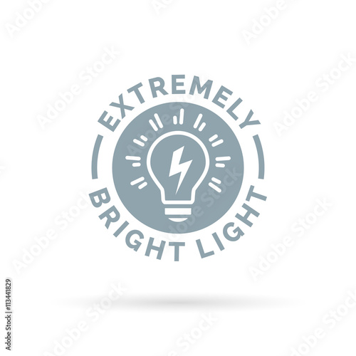light bulb icon extremely bright and powerful torch symbol design. Vector illustration.