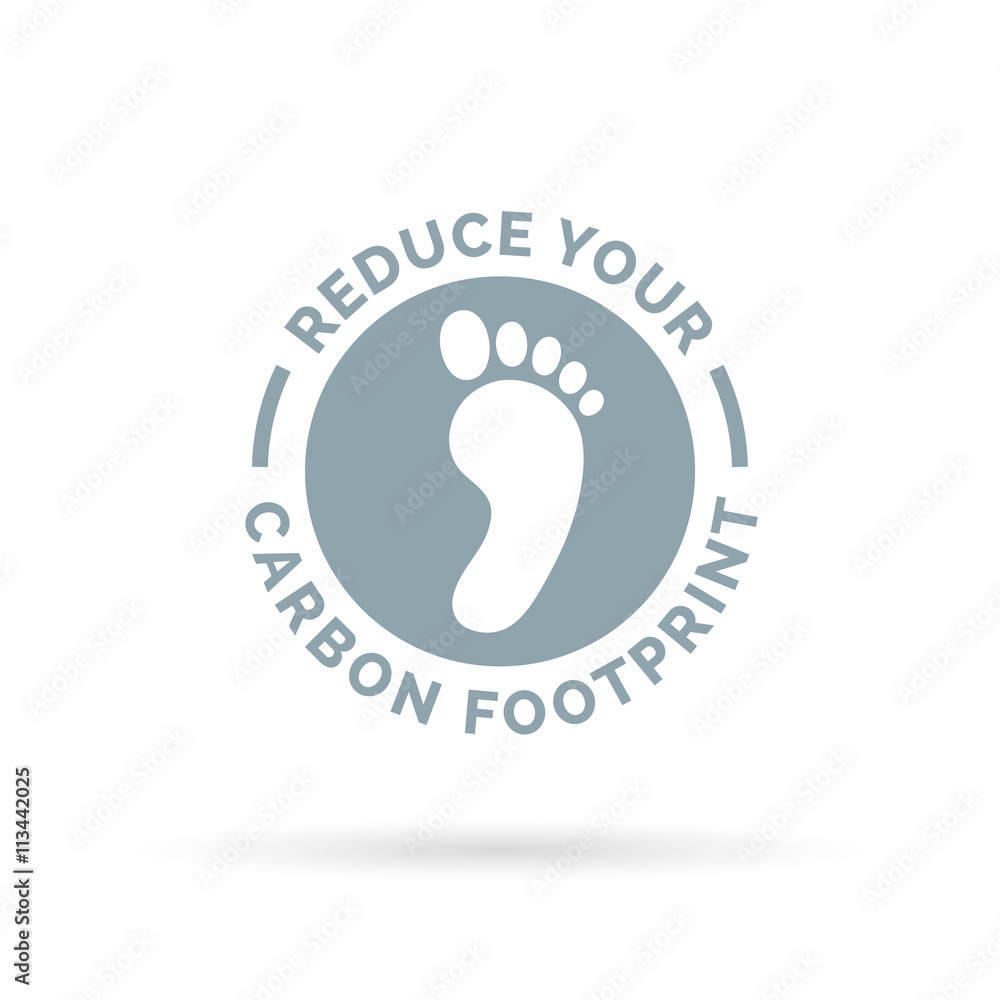 Reduce Your Carbon Footprint Icon With Eco Friendly Footprint Symbol Vector Illustration Stock Reduce Your Carbon Footprint Icon With Eco Friendly Footprint Symbol Vector Illustration Stock