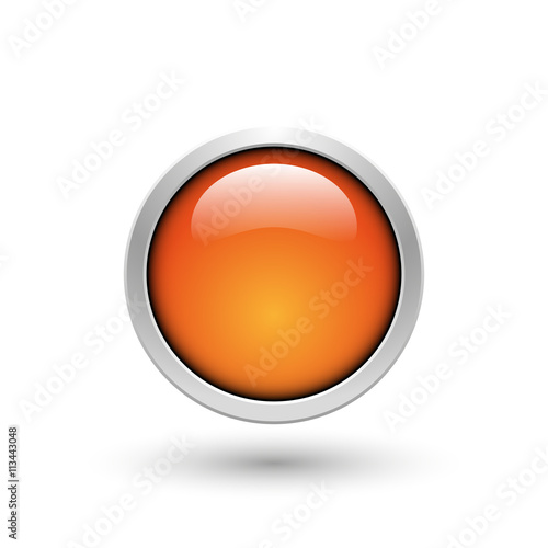 Round orange web button