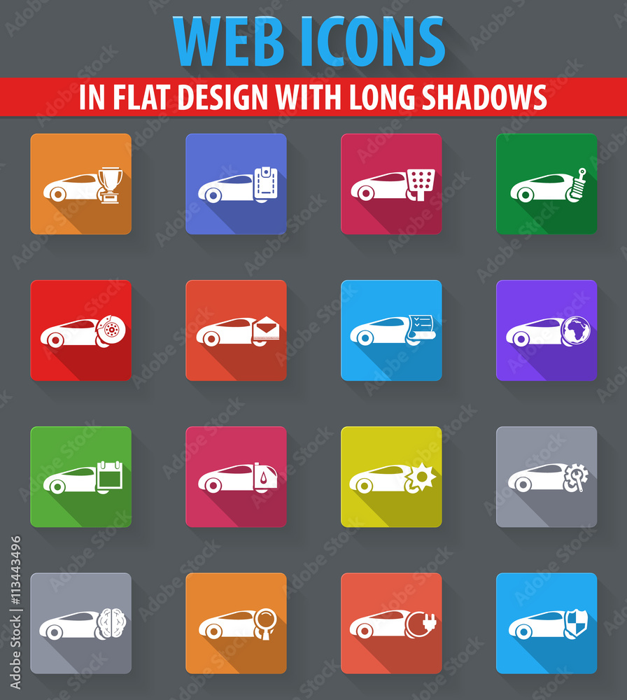 Car service icons set Car service icons set
