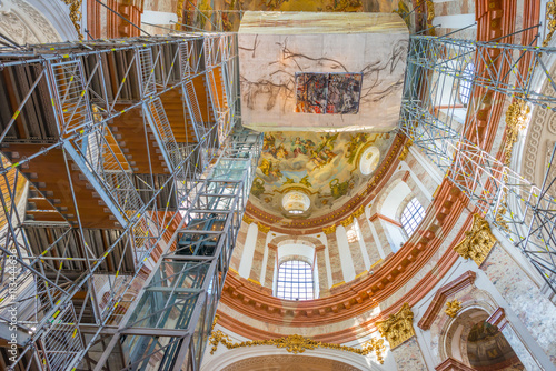 Obraz na plátně Renovation of a church in Vienna