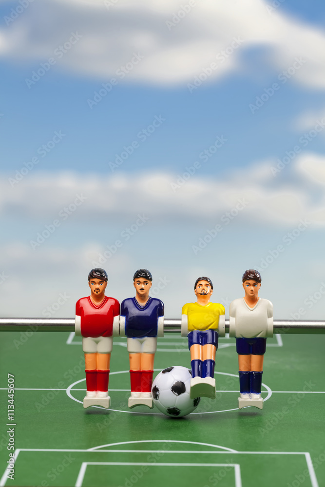 foosball table soccer football players