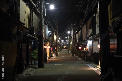 Gion street walk in Kyoto Japan at night