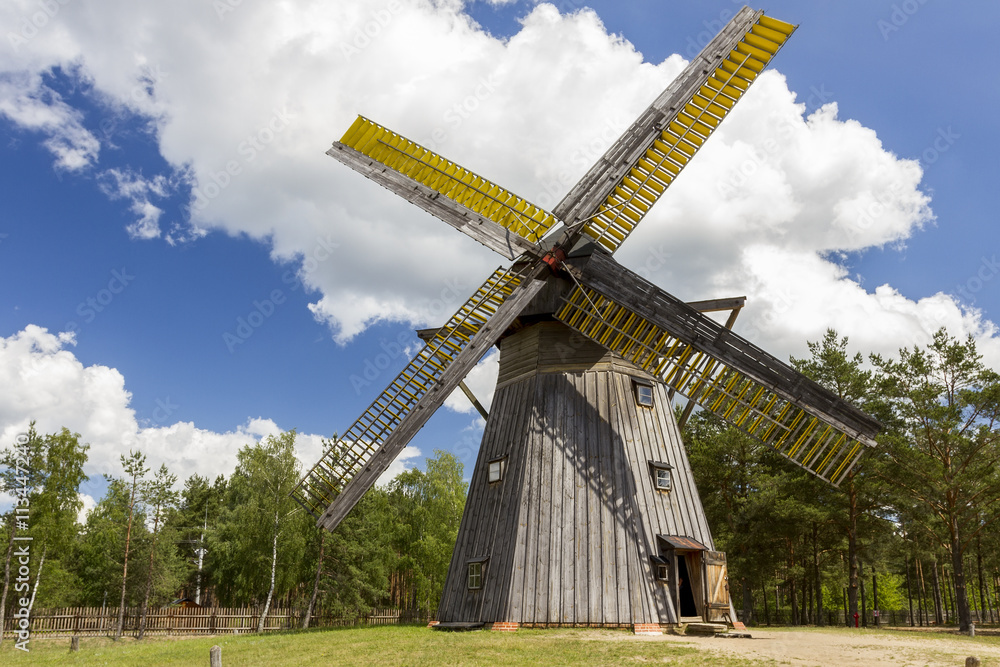 An old wooden windmill
