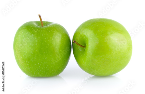 fresh green apple isolated on white background