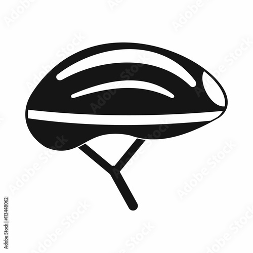 Bicycle helmet icon, simple style
