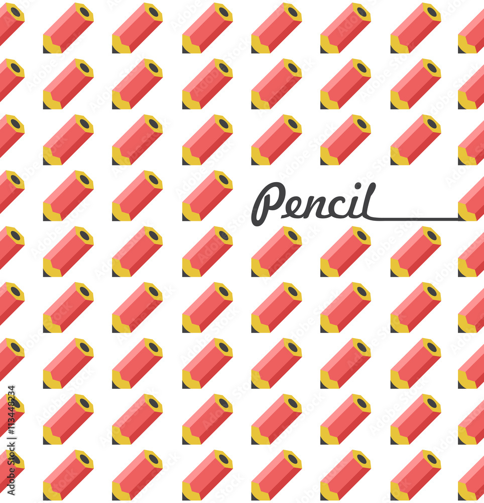 Seamless pattern of pencils in retro style Seamless pattern of pencils in retro style