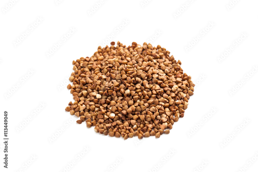 buckwheat isolated on white background buckwheat isolated on white background
