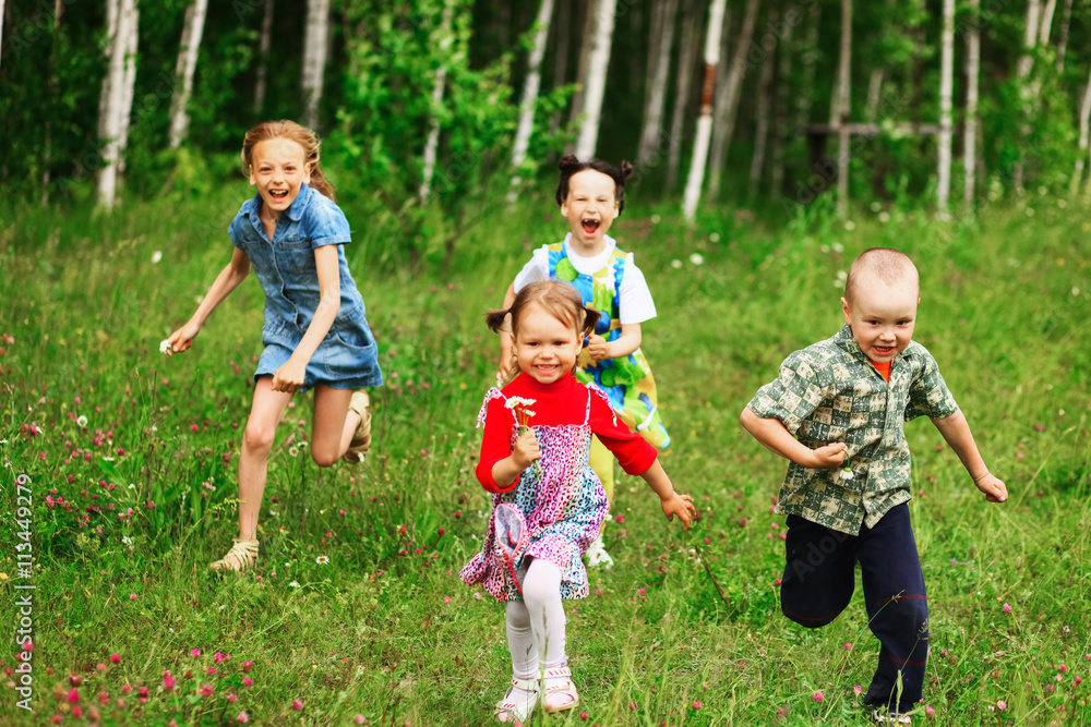 Fototapeta premium Children happiness outdoors.