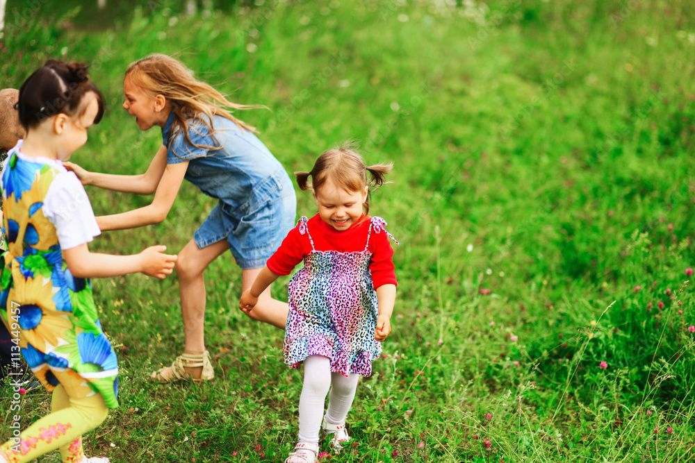 Fototapeta premium Children happiness outdoors.