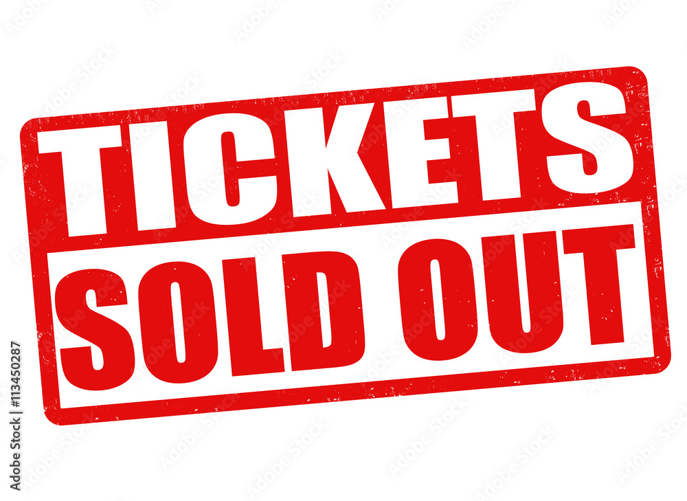 Tickets sold out stamp