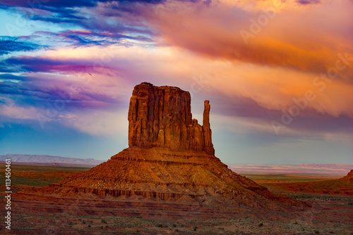 Monument Valley Arizona colorful sunset sky