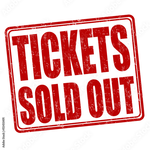 Tickets sold out stamp