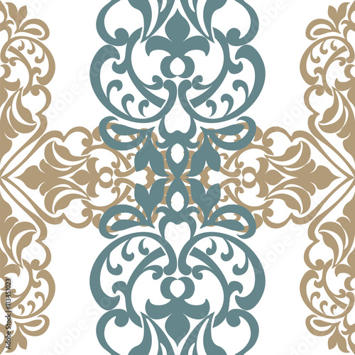 Vector classic decor pattern element in Eastern Style. Ornamental lace pattern for wedding invitations and greeting cards, backgrounds, fabrics, textile. Traditional pastel decor