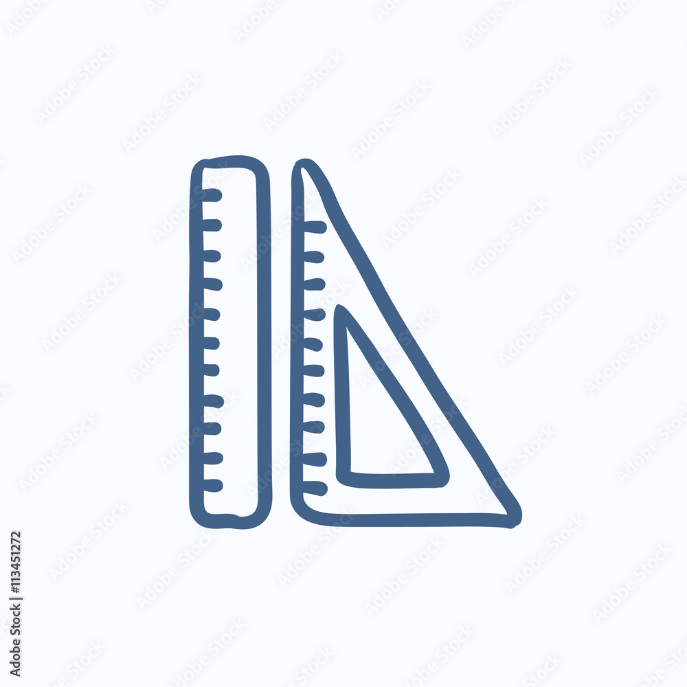Rulers sketch icon. Rulers sketch icon.