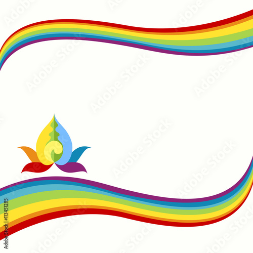 Rainbow And Lotus Border