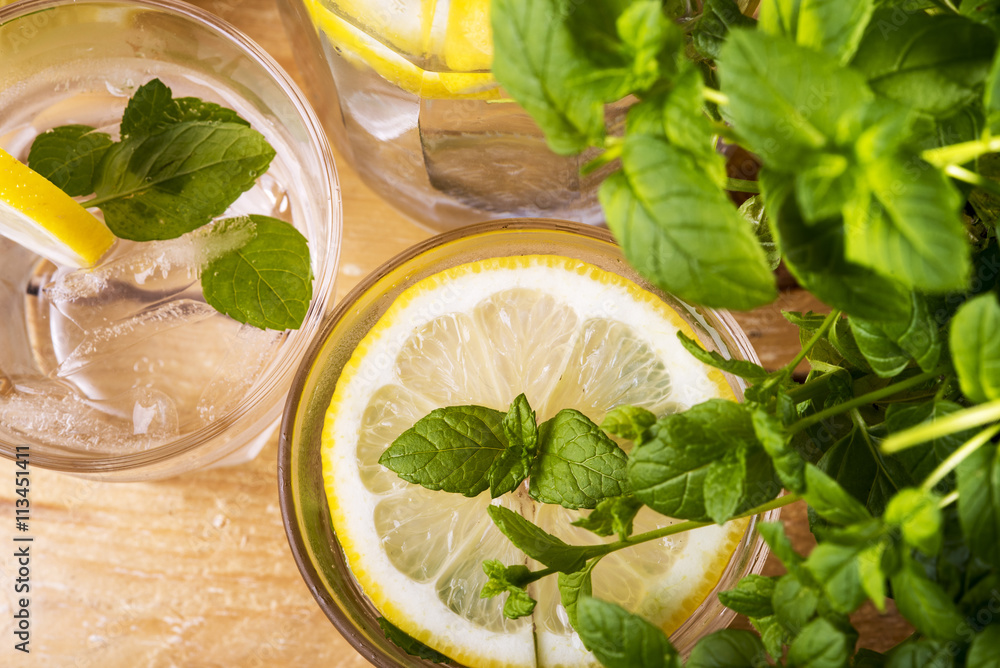 classic lemonade with fresh mint classic lemonade with fresh mint