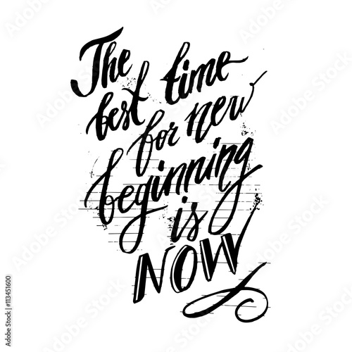 Start today. Vector motivation and inspirational quote. Hand lettering. 