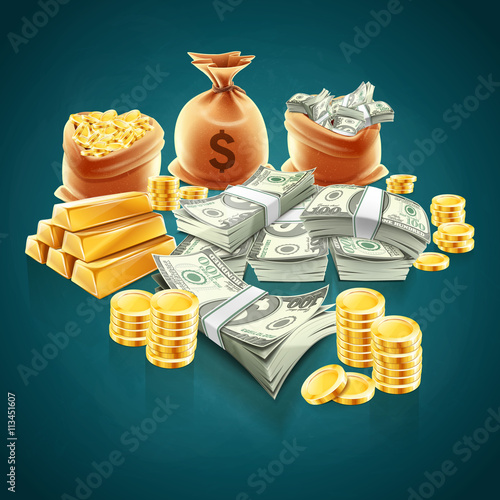 money with gold 