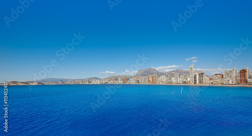 Benidorm Levante beach in Alicante Spain