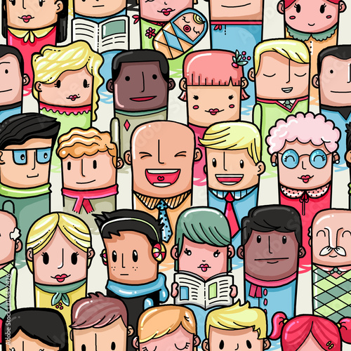 Seamless people pattern
