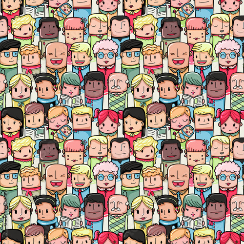 Seamless people pattern
