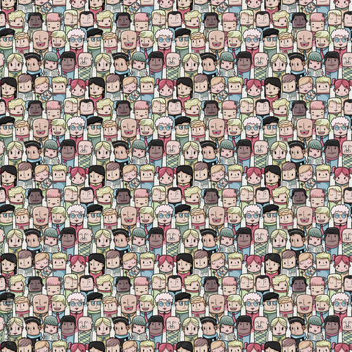 Seamless people pattern