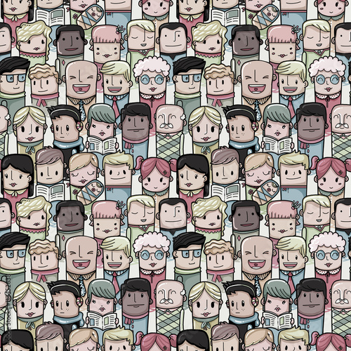 Seamless people pattern
