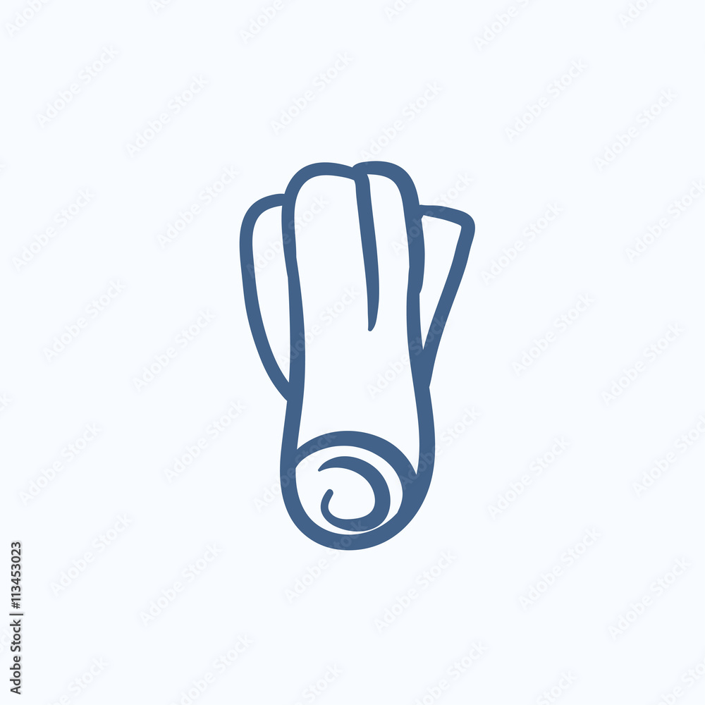 Obraz premium Leek sketch icon.