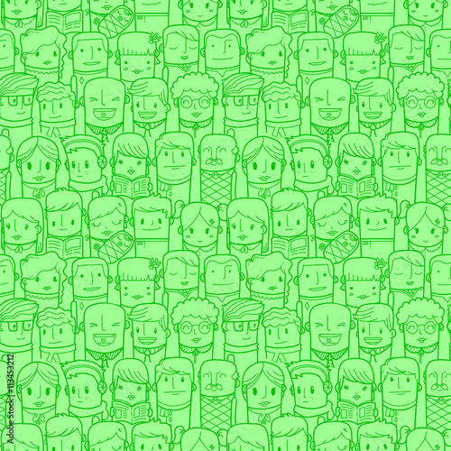 Seamless people pattern