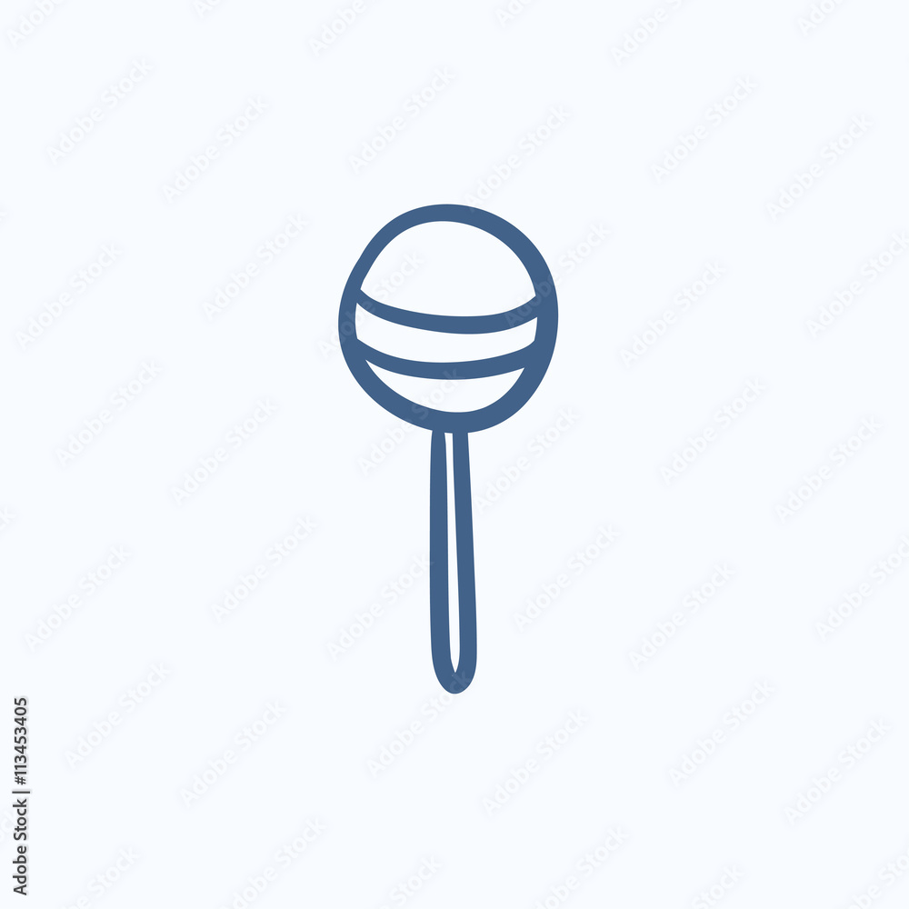 Round lollipop sketch icon. Round lollipop sketch icon.