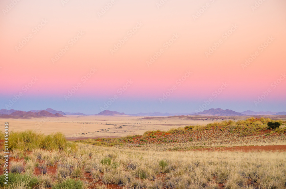 Obraz premium Desert landscape Namibia during sunrise