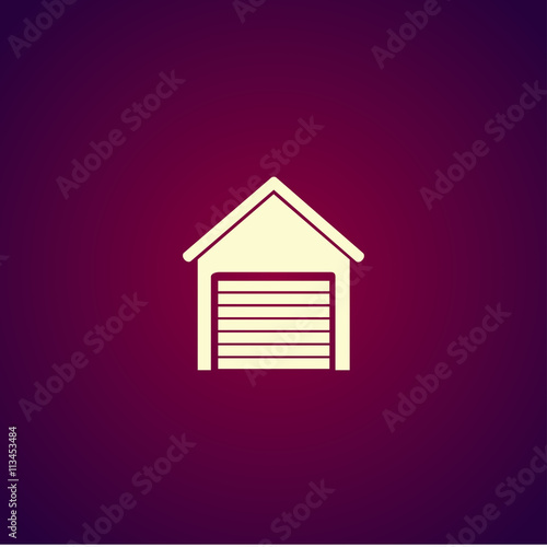 Garage icon. Modern design flat style icon